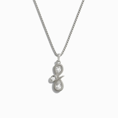 Awe Inspired Necklaces Sterling Silver / 16"-18" Infinity Snake Necklace