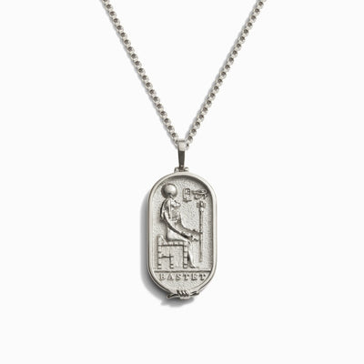 Awe Inspired Necklaces Sterling Silver / 16"-18" / Large Bastet Necklace