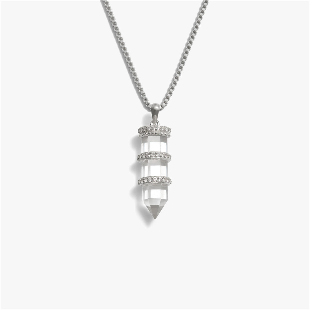 Awe Inspired Necklaces Sterling Silver / 16"-18 / Large Manifestation Crystal Necklace