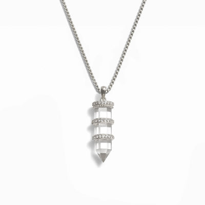 Awe Inspired Necklaces Sterling Silver / 16"-18 / Large Manifestation Crystal Necklace