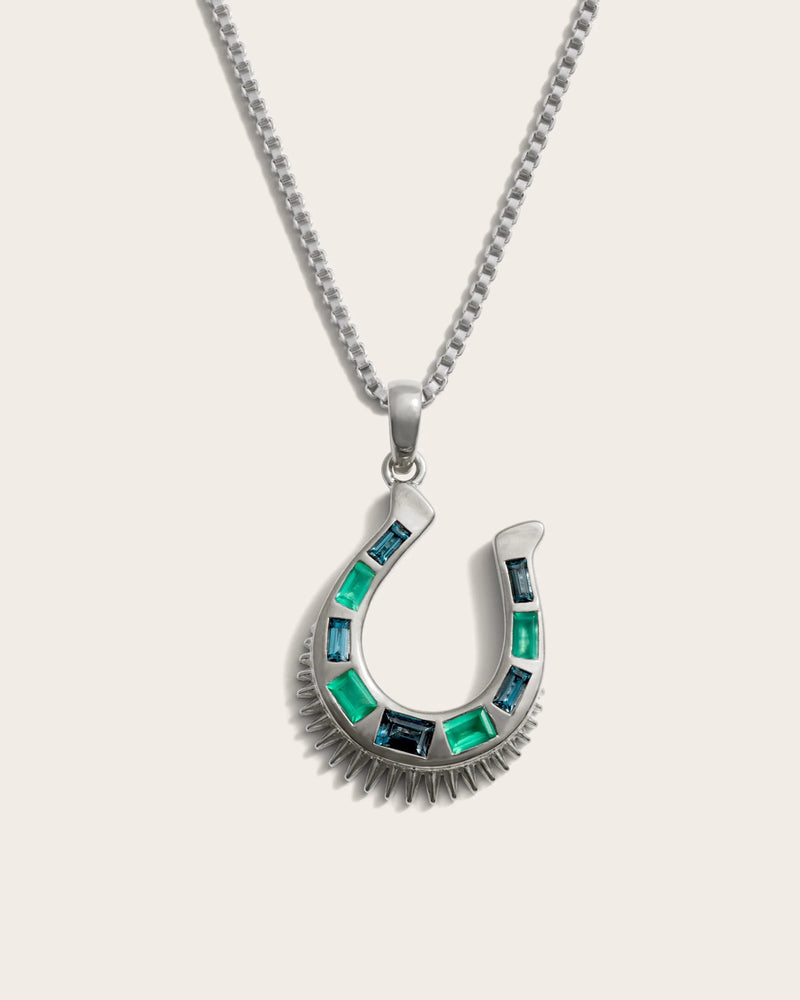 Awe Inspired Necklaces Sterling Silver / 16"-18" Lucky Horseshoe Necklace