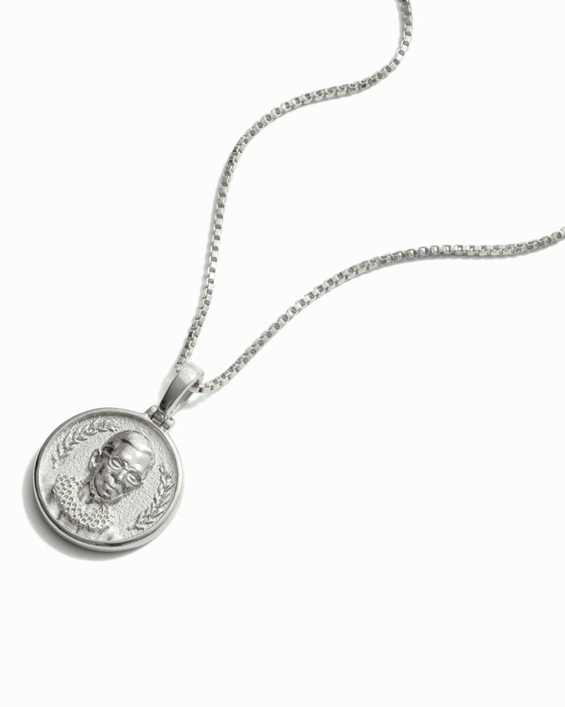 Awe Inspired Necklaces Sterling Silver / 16"-18" Mini Ruth Bader Ginsburg Necklace