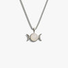 Awe Inspired Necklaces Sterling Silver / 16"-18" Mini Triple Moon Necklace
