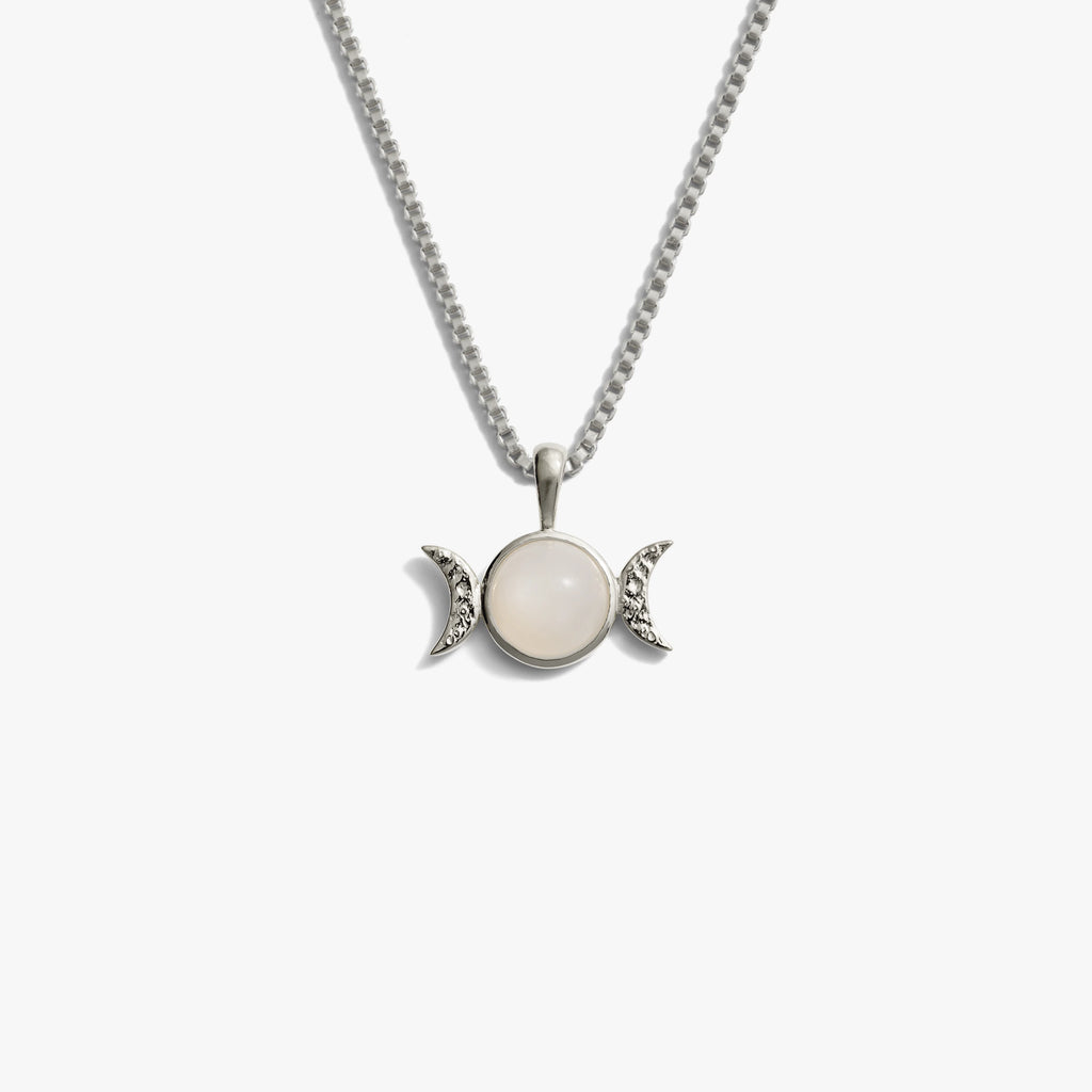 Awe Inspired Necklaces Sterling Silver / 16"-18" Mini Triple Moon Necklace
