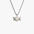Awe Inspired Necklaces Sterling Silver / 16"-18" Mini Triple Moon Necklace