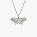 Awe Inspired Necklaces Sterling Silver / 16-18" Moonstone Moth Necklace