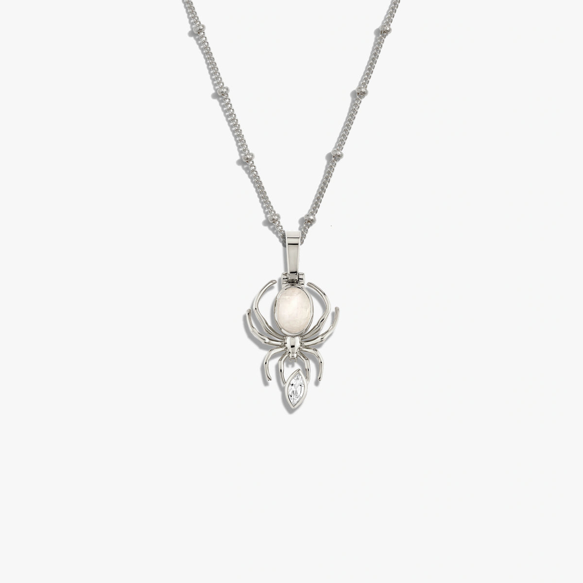 Awe Inspired Necklaces Sterling Silver / 16-18" Moonstone Spider Necklace