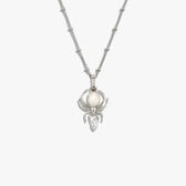 Awe Inspired Necklaces Sterling Silver / 16-18" Moonstone Spider Necklace