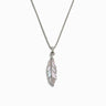 Awe Inspired Necklaces Sterling Silver / 16"-18" Mother of Pearl Feather Necklace