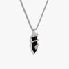 Awe Inspired Necklaces Sterling Silver / 16"-18" Onyx Crystal Snake Necklace