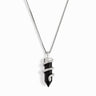 Awe Inspired Necklaces Sterling Silver / 16"-18" Onyx Crystal Snake Necklace