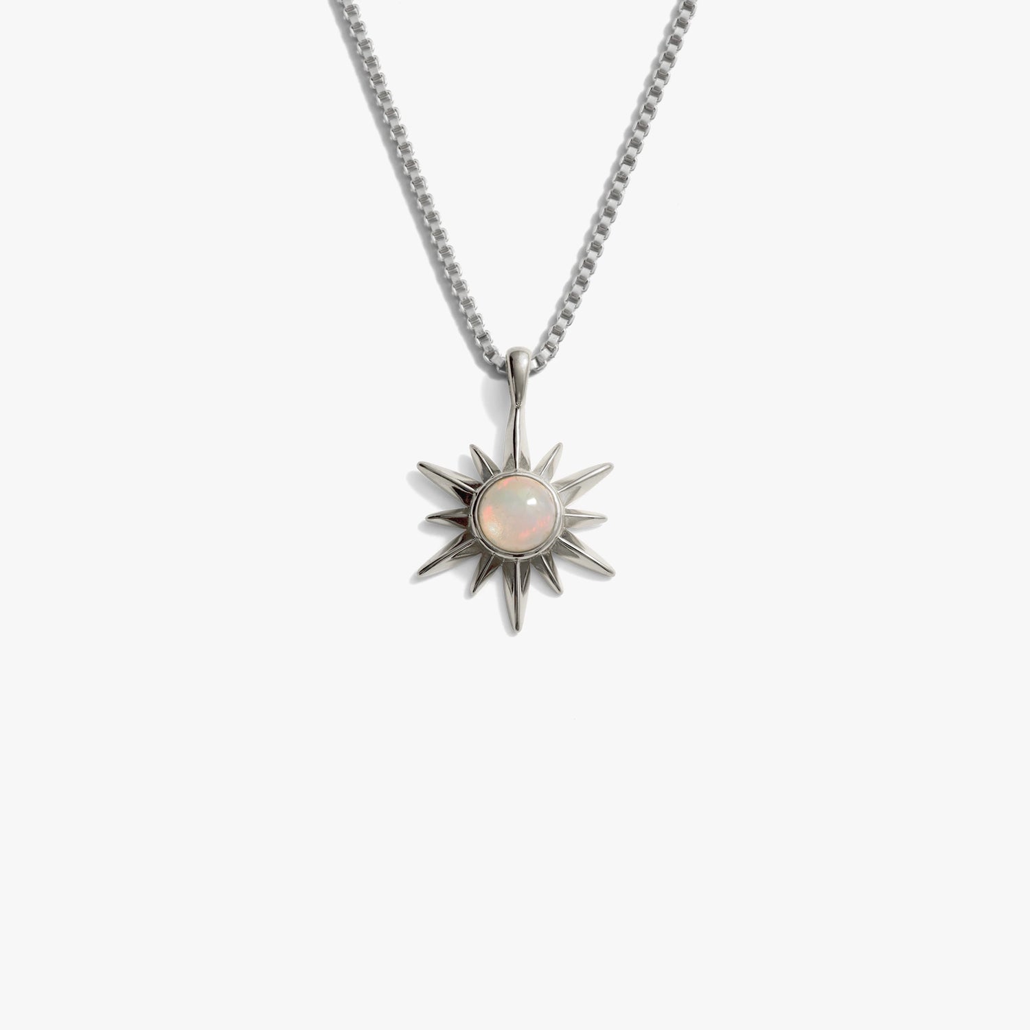 Awe Inspired Necklaces Sterling Silver / 16"-18" Opal Sun Necklace
