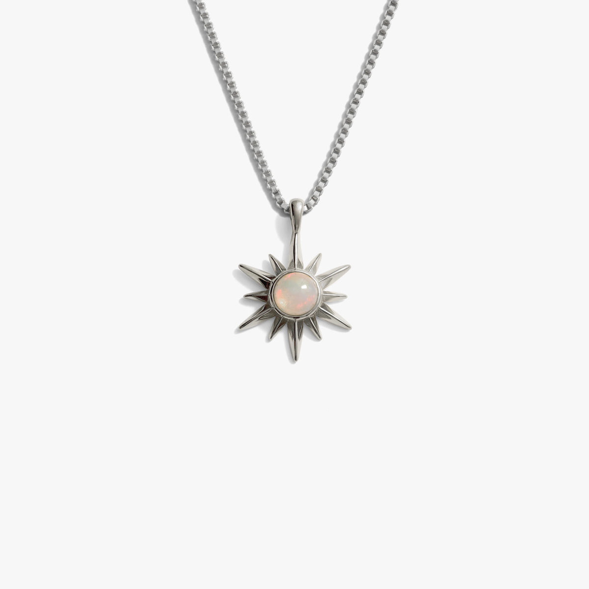 Awe Inspired Necklaces Sterling Silver / 16"-18" Opal Sun Necklace