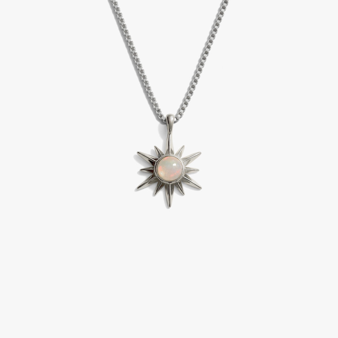 Awe Inspired Necklaces Sterling Silver / 16"-18" Opal Sun Necklace