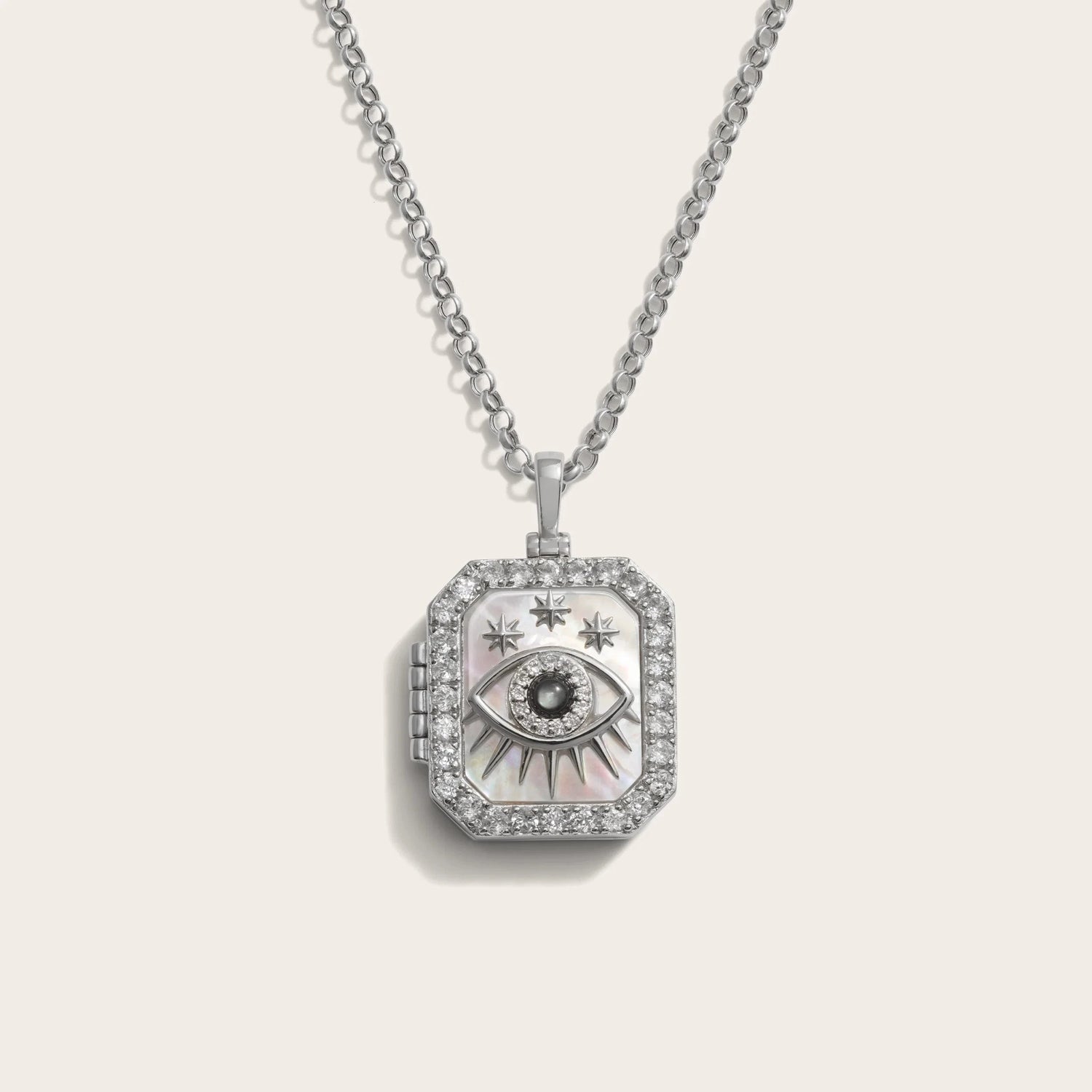 Awe Inspired Necklaces Sterling Silver / 16"-18" Rolo Third Eye Locket Necklace
