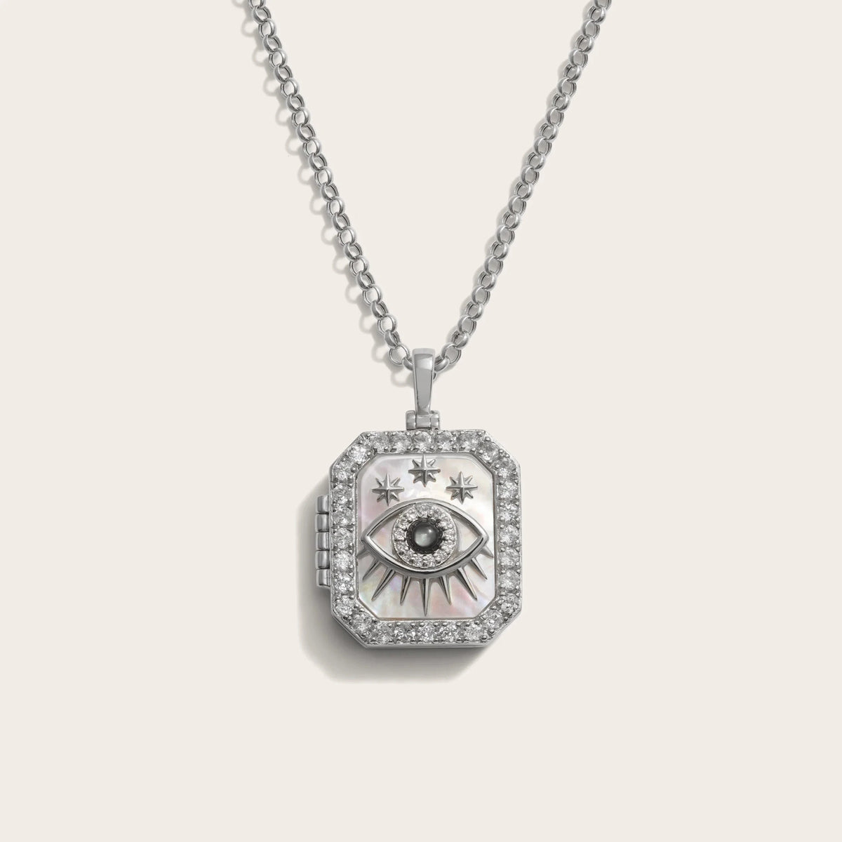 Awe Inspired Necklaces Sterling Silver / 16"-18" Rolo Third Eye Locket Necklace