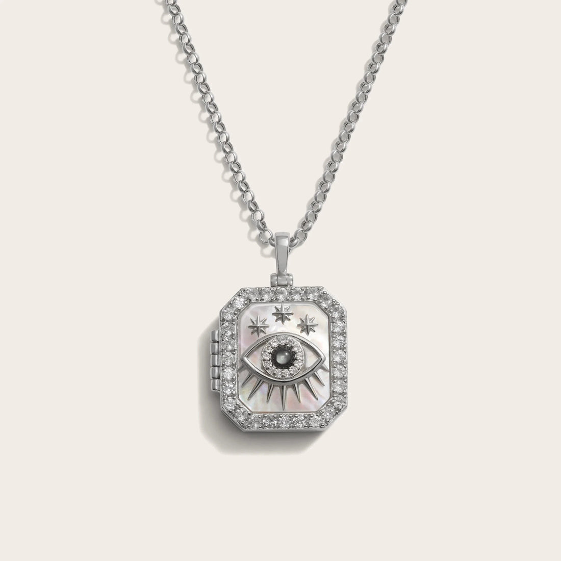 Awe Inspired Necklaces Sterling Silver / 16"-18" Rolo Third Eye Locket Necklace
