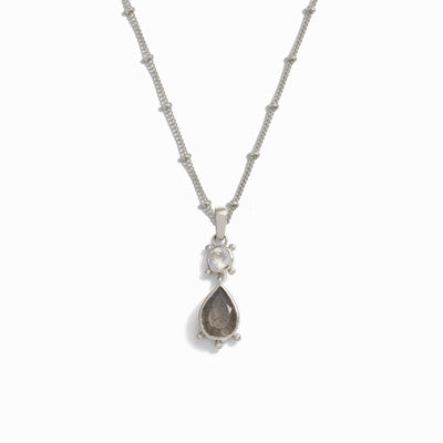 Awe Inspired Necklaces Sterling Silver / 16"-18" Saturn Chain Gemstone Talisman Necklace