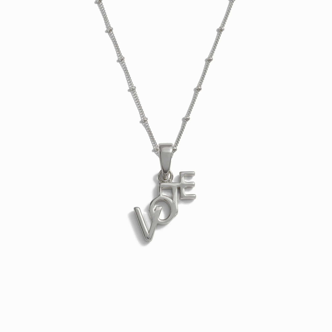 Awe Inspired Necklaces Sterling Silver / 16"-18" Saturn Chain Vote Necklace