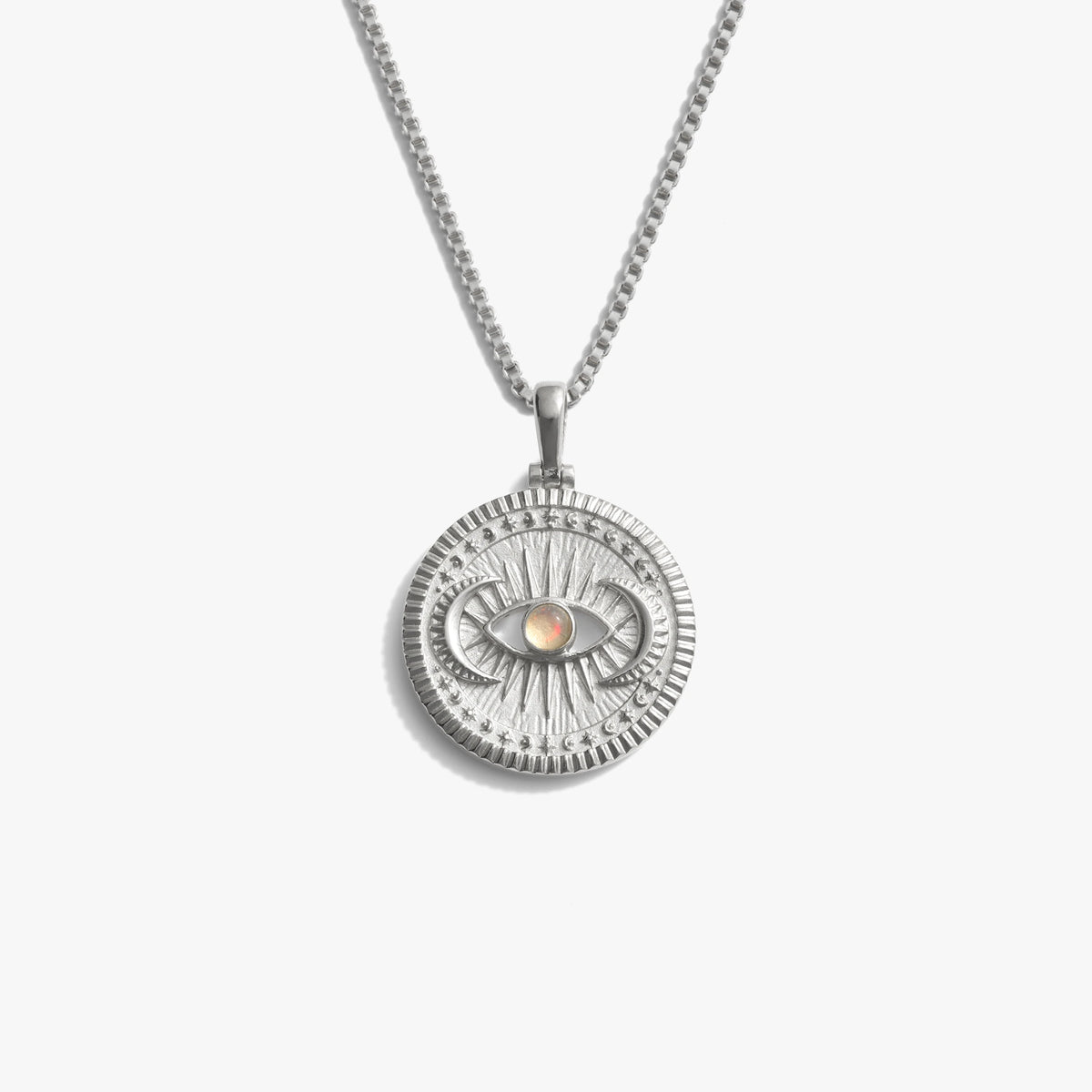 Awe Inspired Necklaces Sterling Silver / 16"-18" / Standard Cosmic Eye Coin Necklace