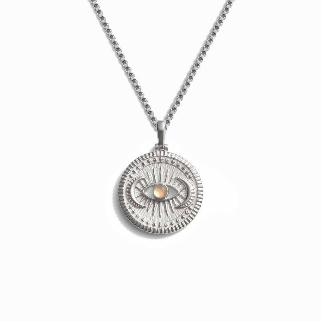 Awe Inspired Necklaces Sterling Silver / 16"-18" / Standard Cosmic Eye Coin Necklace