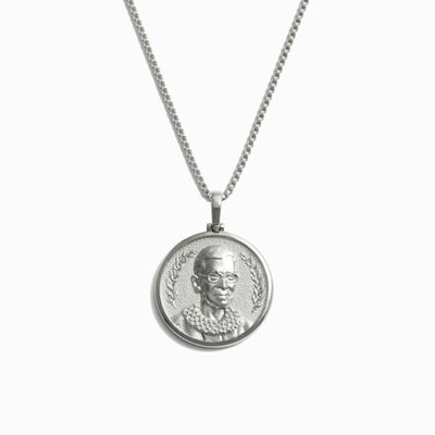 Awe Inspired Necklaces Sterling Silver / 16"-18" / Standard Ruth Bader Ginsburg Necklace