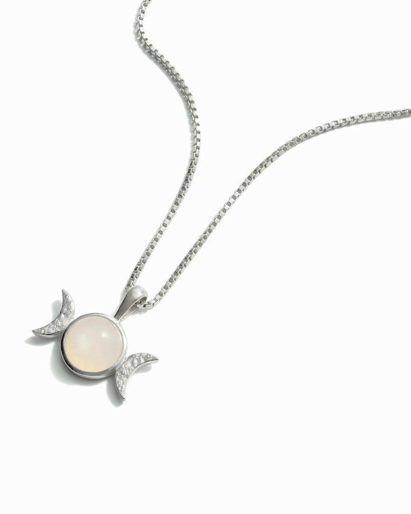 Awe Inspired Necklaces Sterling Silver / 16"-18" Triple Moon Necklace
