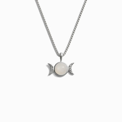 Awe Inspired Necklaces Sterling Silver / 16"-18" Triple Moon Necklace