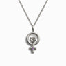 Awe Inspired Necklaces Sterling Silver / 16"-18" Woman Power Necklace