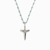 Awe Inspired Necklaces Sterling Silver / 18" Flying Dagger Turquoise Enamel Necklace