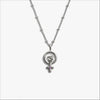 Awe Inspired Necklaces Sterling Silver / 20"-22" Saturn Chain Woman Power Necklace