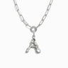 Awe Inspired Necklaces Sterling Silver / A Initial Single Charm Necklace