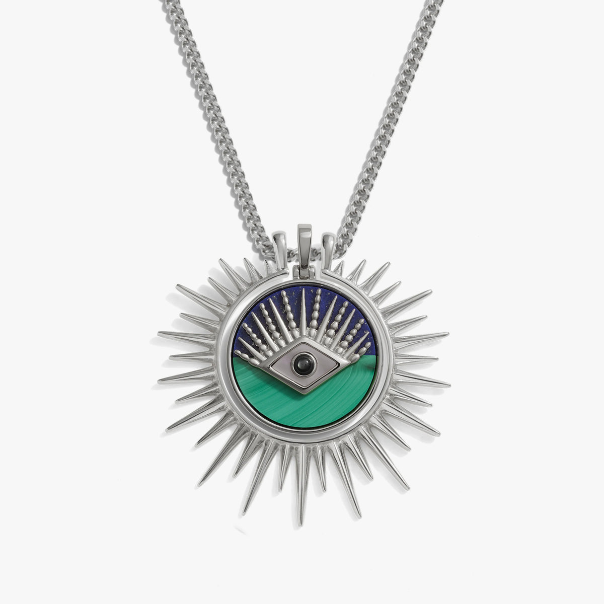 Awe Inspired Necklaces Sterling Silver All-Seeing Eye Halo Necklace