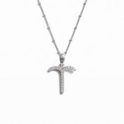 Awe Inspired  Necklaces Gemstone Zodiac on Saturn Chain
