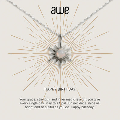 Awe Inspired Necklaces Sterling Silver Birthday Card Gift Set