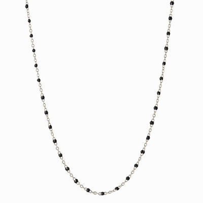 Awe Inspired Necklaces Sterling Silver / Black / 14"-18" Colored Enamel Necklace