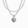 Awe Inspired Necklaces Sterling Silver Blue Gemstone Heart Necklace Set