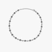 Awe Inspired Necklaces Sterling Silver / Blue Quartz Gemstone Tennis Necklace