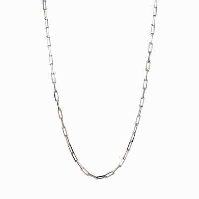 Awe Inspired Necklaces Sterling Silver Classic Paperclip Chain