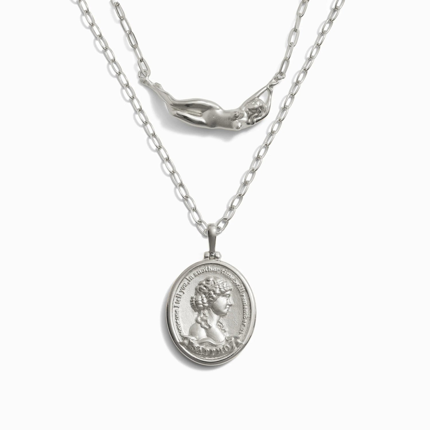 Awe Inspired Necklaces Sterling Silver Divine Sappho Necklace Set