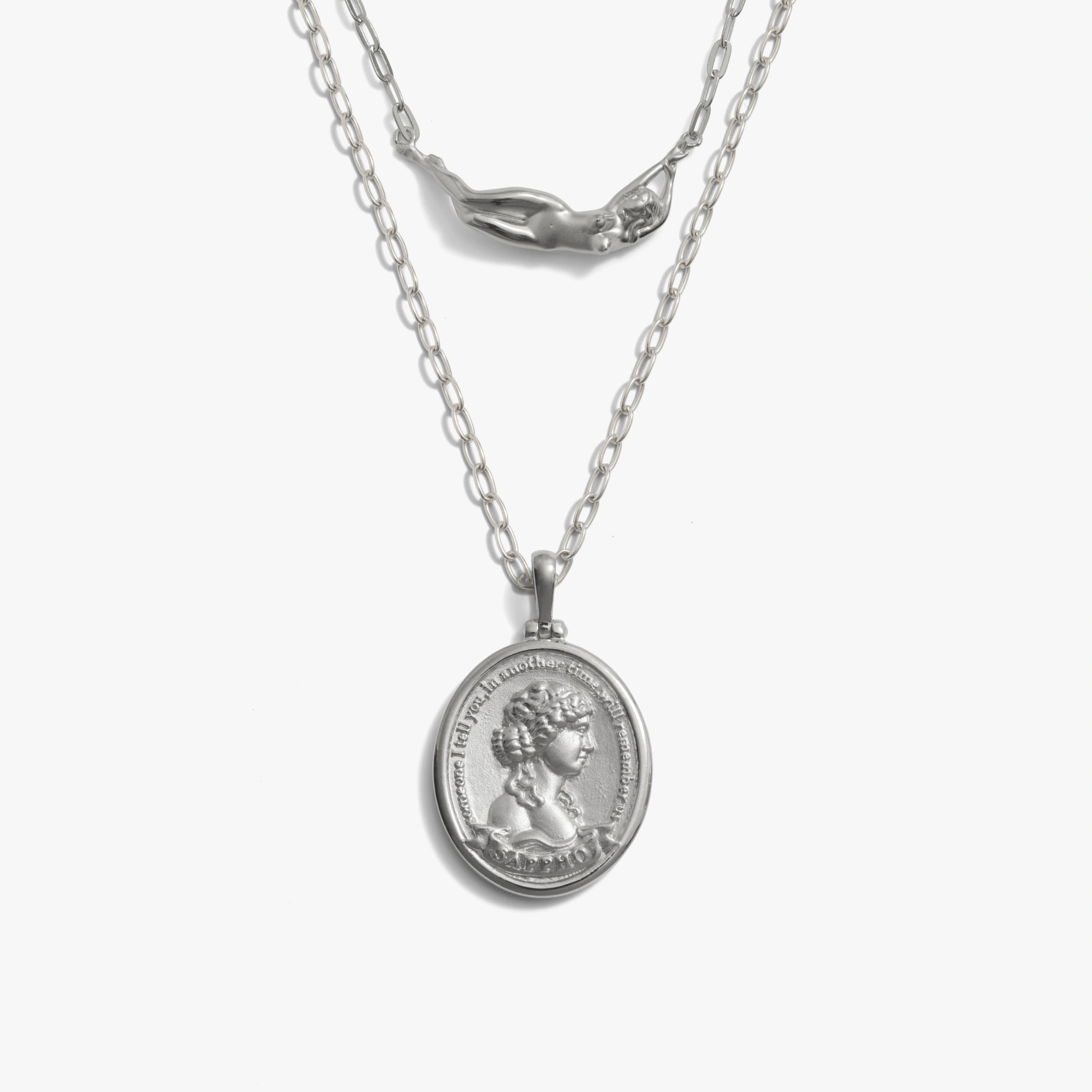 Awe Inspired Necklaces Sterling Silver Divine Sappho Necklace Set