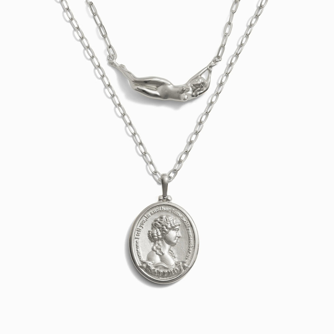 Awe Inspired Necklaces Sterling Silver Divine Sappho Necklace Set
