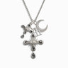 Awe Inspired Necklaces Sterling Silver Double Cross Charm Necklace