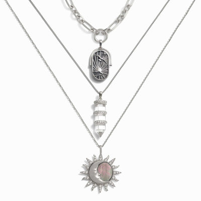 Awe Inspired Necklaces Sterling Silver Ethereal Spirit Necklace Set