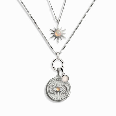 Awe Inspired Necklaces Sterling Silver Eye On the Sky Necklace Set