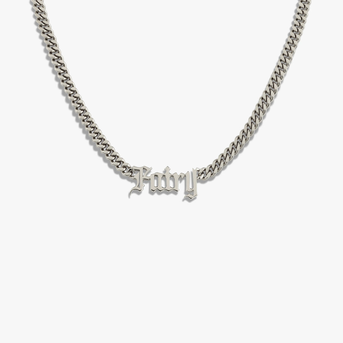 Awe Inspired Necklaces Sterling Silver Fairy Cuban Necklace