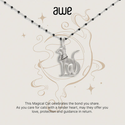 Awe Inspired Necklaces Sterling Silver For the Cat Lover Card Gift Set