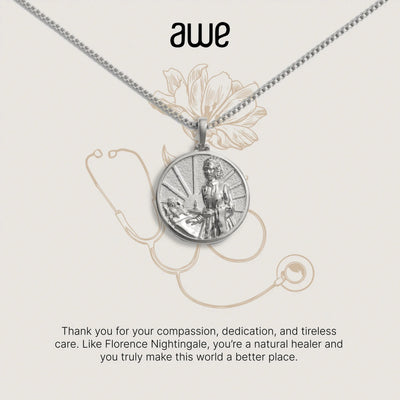 Awe Inspired Necklaces Sterling Silver For The Nurse Card Gift Set