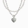 Awe Inspired Necklaces Sterling Silver Gemstone Heart Necklace Set