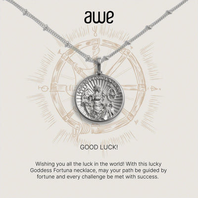 Awe Inspired Necklaces Sterling Silver Good Luck Card Gift Set